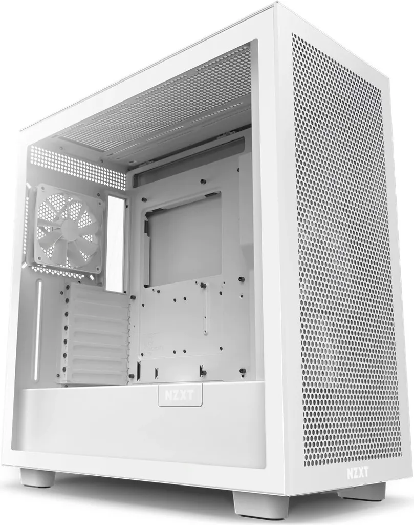 NZXT H7 Flow Blanc : Idéal pour Setup Gaming High-End et Montage PC Facile