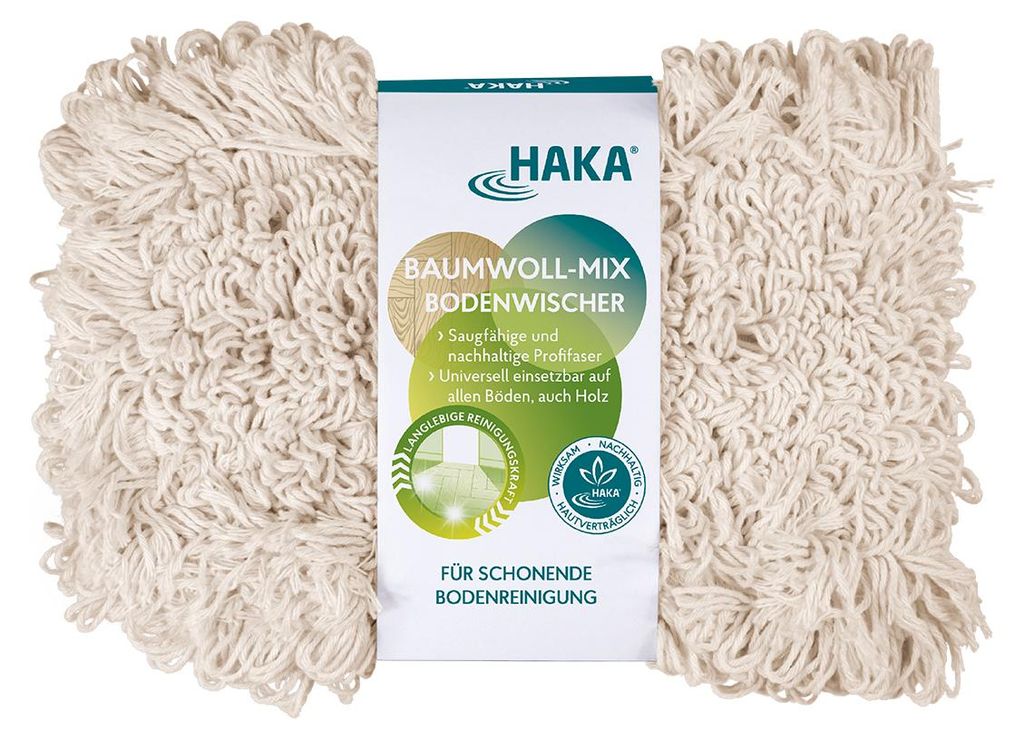 HAKA Baumwoll-Mix Bodenwischer 1 Stk. schonende Reinigung Produktbild 