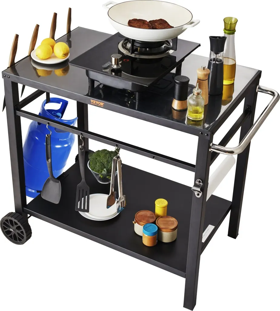 Carrello Prep Barbecue Design - Mobile Cucina Esterno Professionale