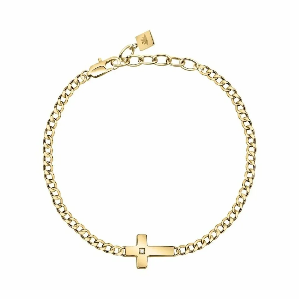 Morellato Cross SKR63 - Collier Homme en Acier Inoxydable Argenté
