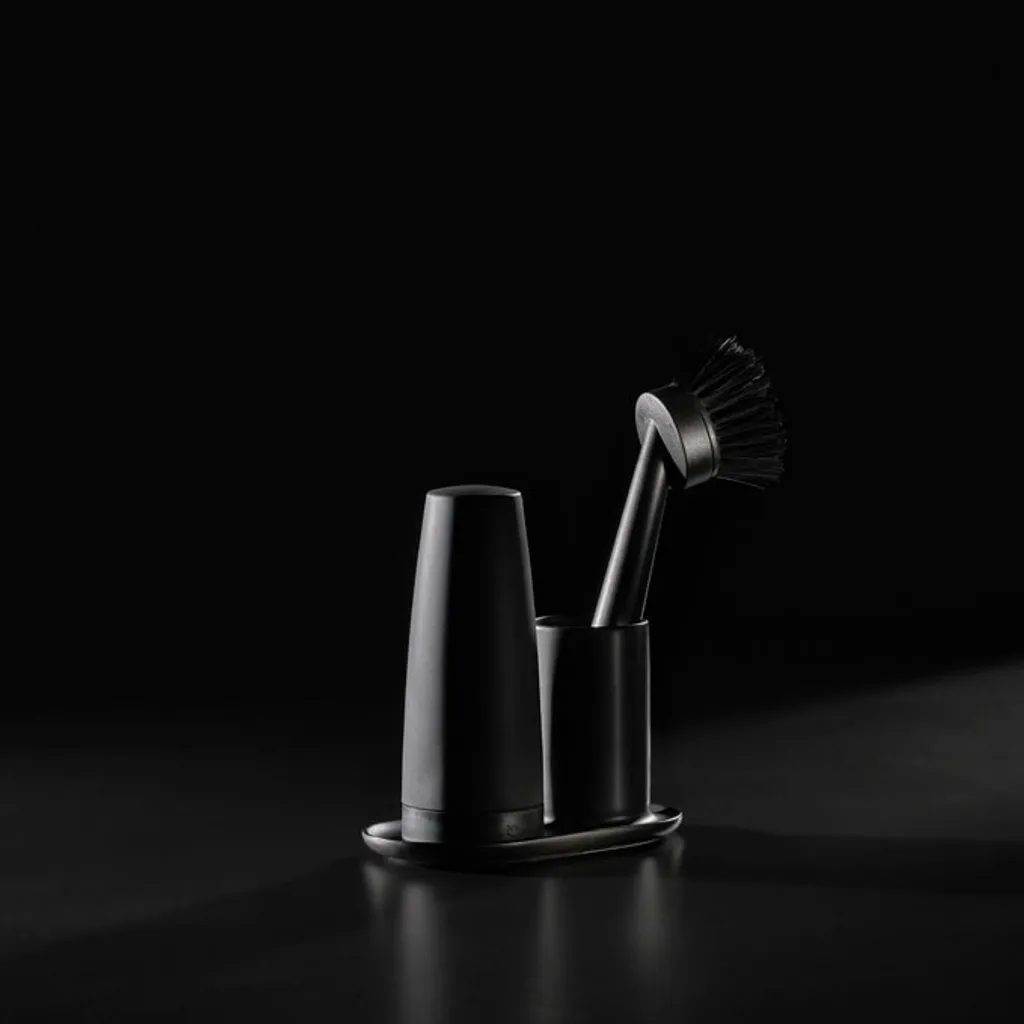 Kit Vaisselle Silicone Noir Zone Denmark Singles avec Support Flexible - 7
