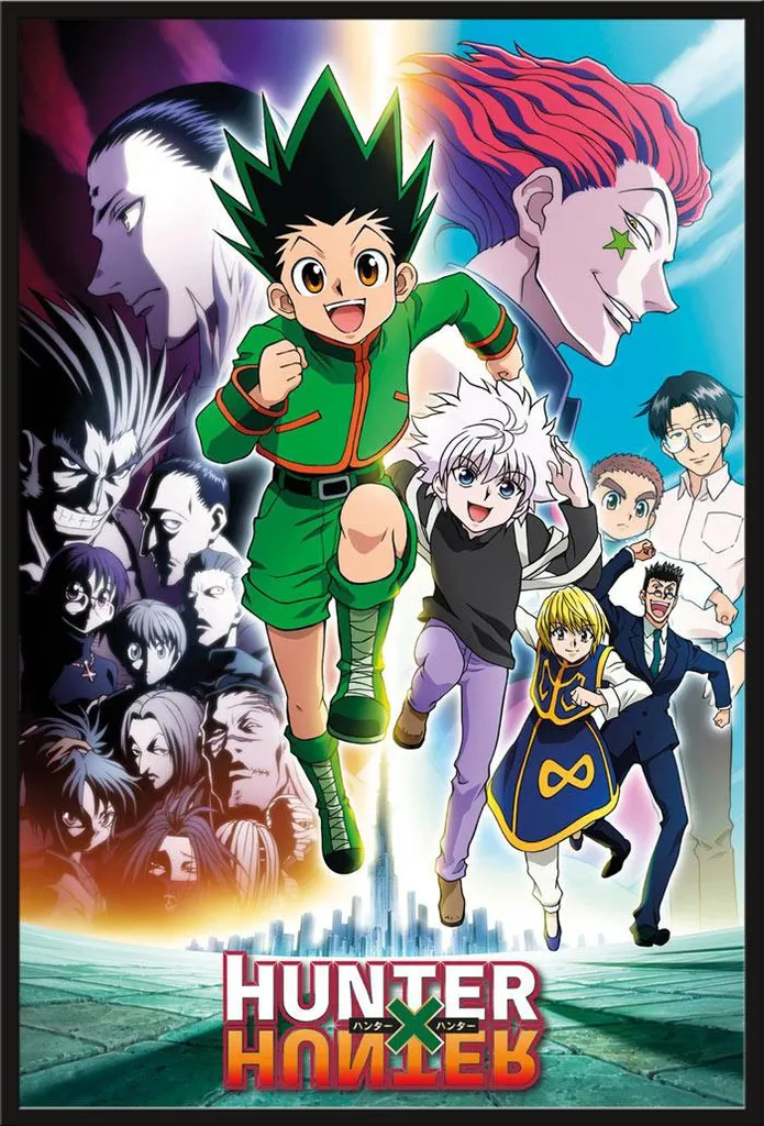 Affiche Hunter x Hunter Sous Vitre Acrylique avec Cadre Anti-Poussière