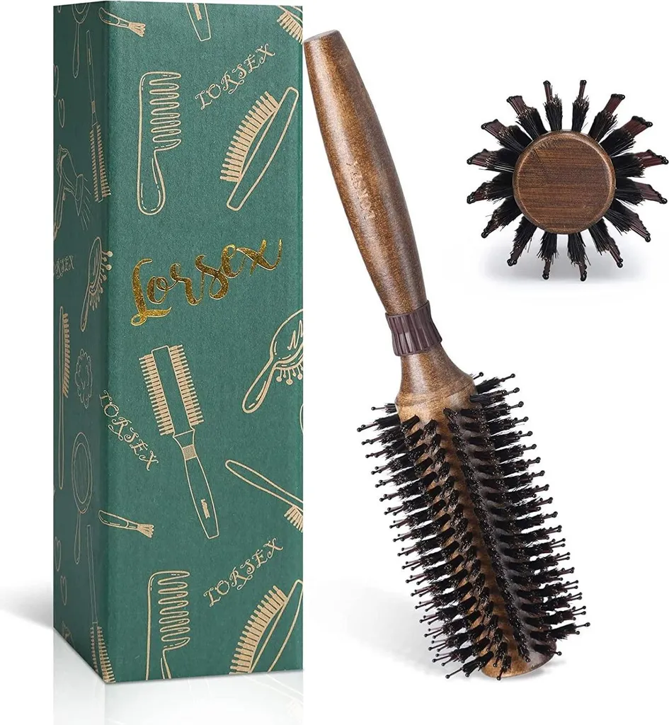 Démêlez et bouclez sans casse avec la brosse ronde poils de sanglier