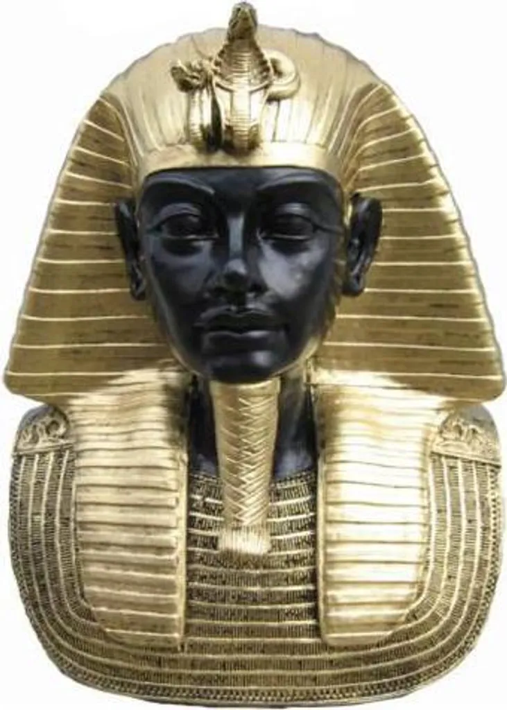 Buste de pharaon égyptien 29 cm incassable, déco antique sans fragilité