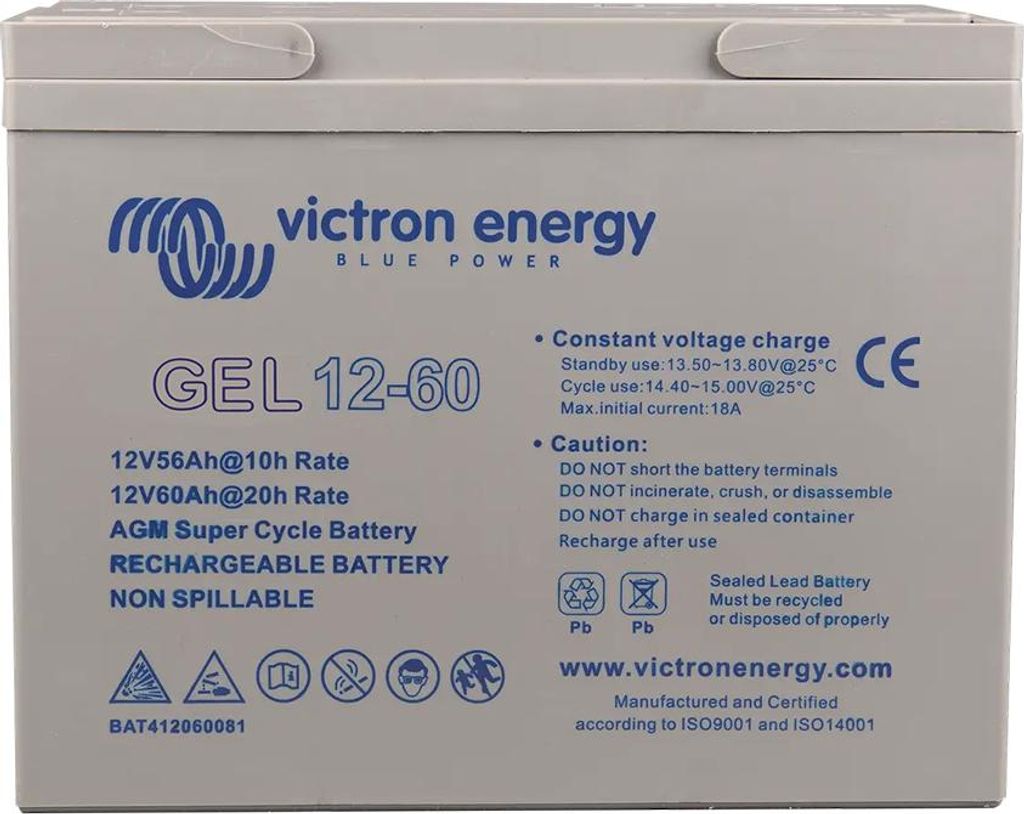 Victron energy 12v/60ah gel deep cycle battery