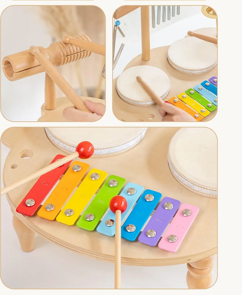 Set d'instruments de percussion pour bébé avec carillon et cymbale - 5