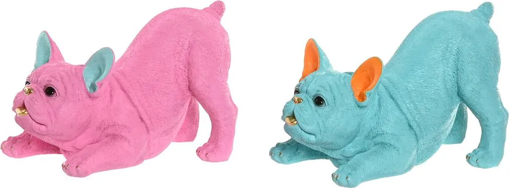 Figurines de chiens Home ESPRIT pour décorer un meuble vide - Lot 2
