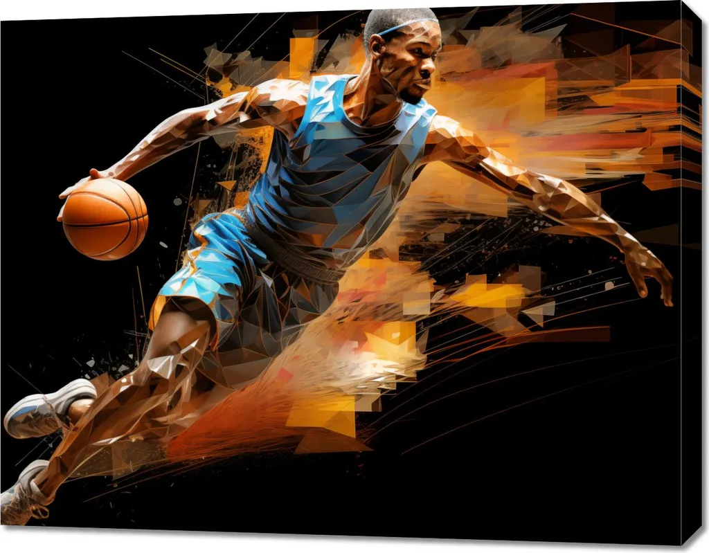 Image Sportive Dribble Décisif 90 x 70 cm - Impression Qualité Galerie