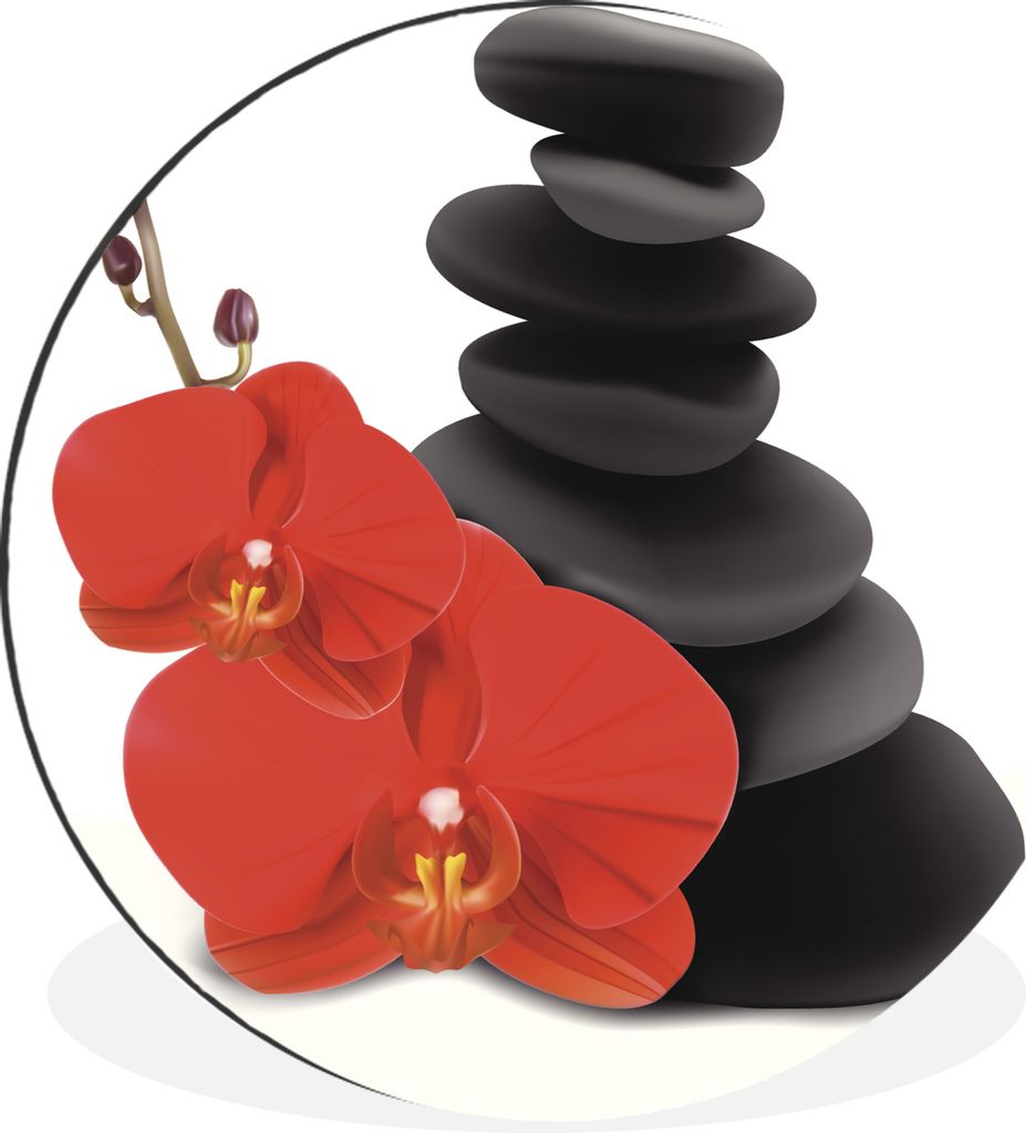 MuchoWow - Mauerkreis - Wandbilder - Runde Bild - Bild aus Aluminium - Schlafzimmer - Wohnzimmerdekoration - Wand Dekoration