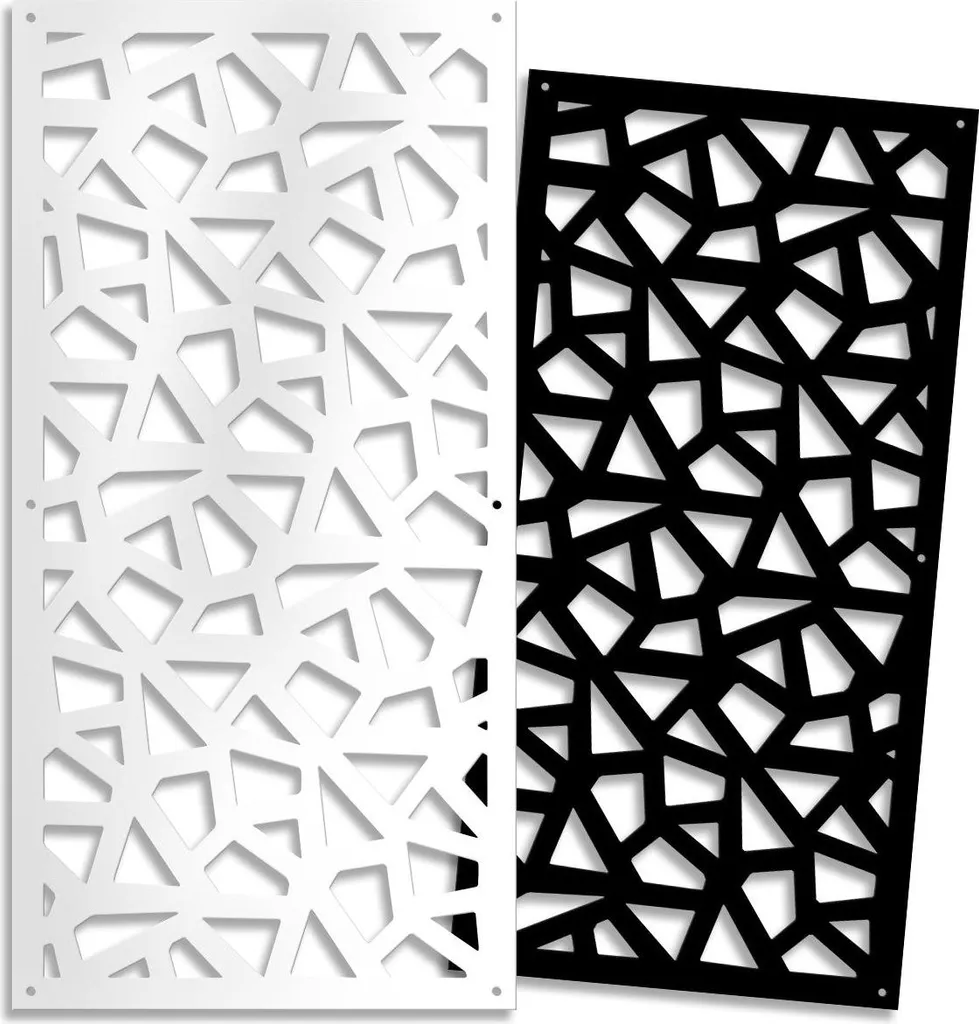Pannello Decorativo SEGMENTI 50x150cm | Divisorio PVC Bianco Chic - 2