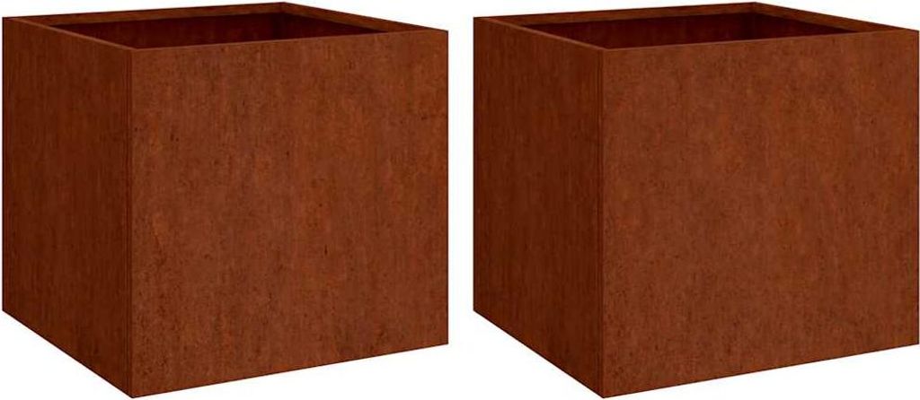 vidaXL Kvetináč 2 ks 32x30x29 cm Corten Steel Obrázok produktu 