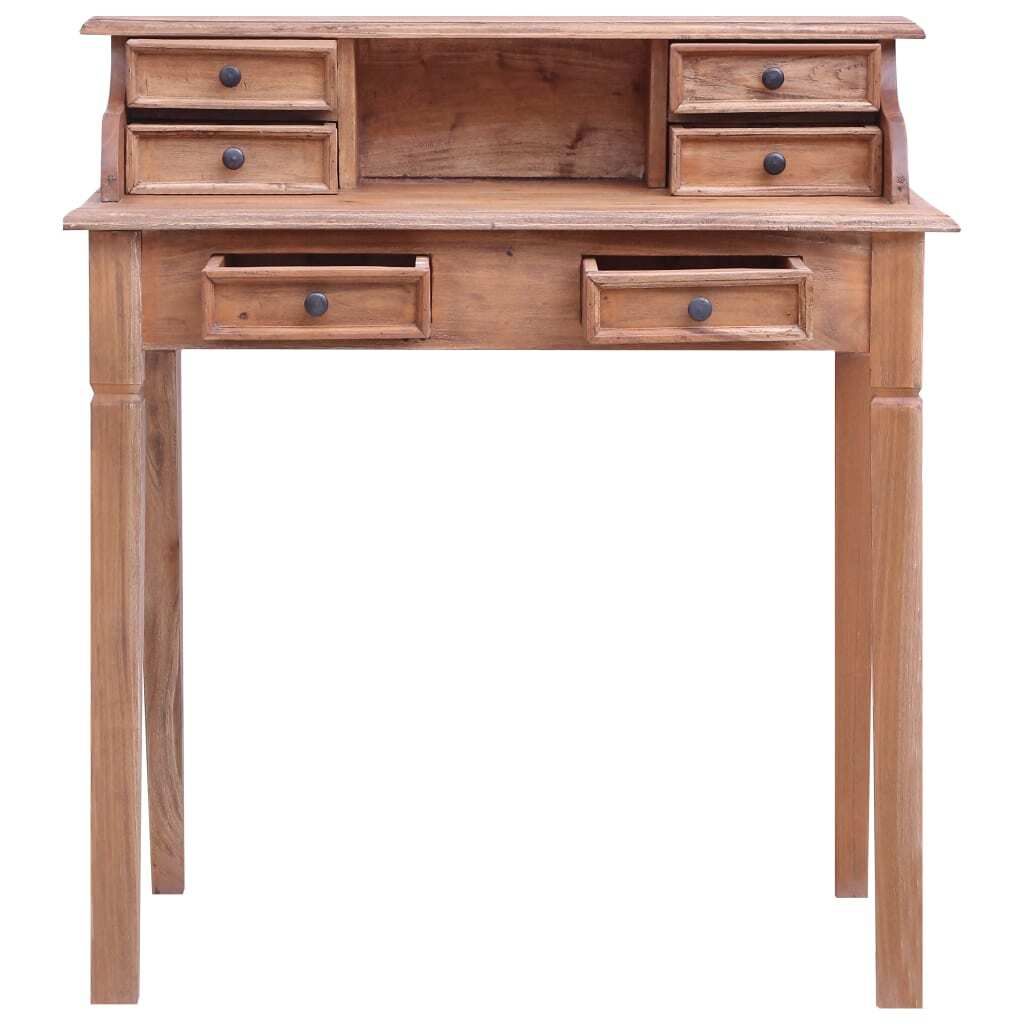 vidaXL Bureau avec tiroirs 90x50x101 cm Vieux bois massif Image du produit 