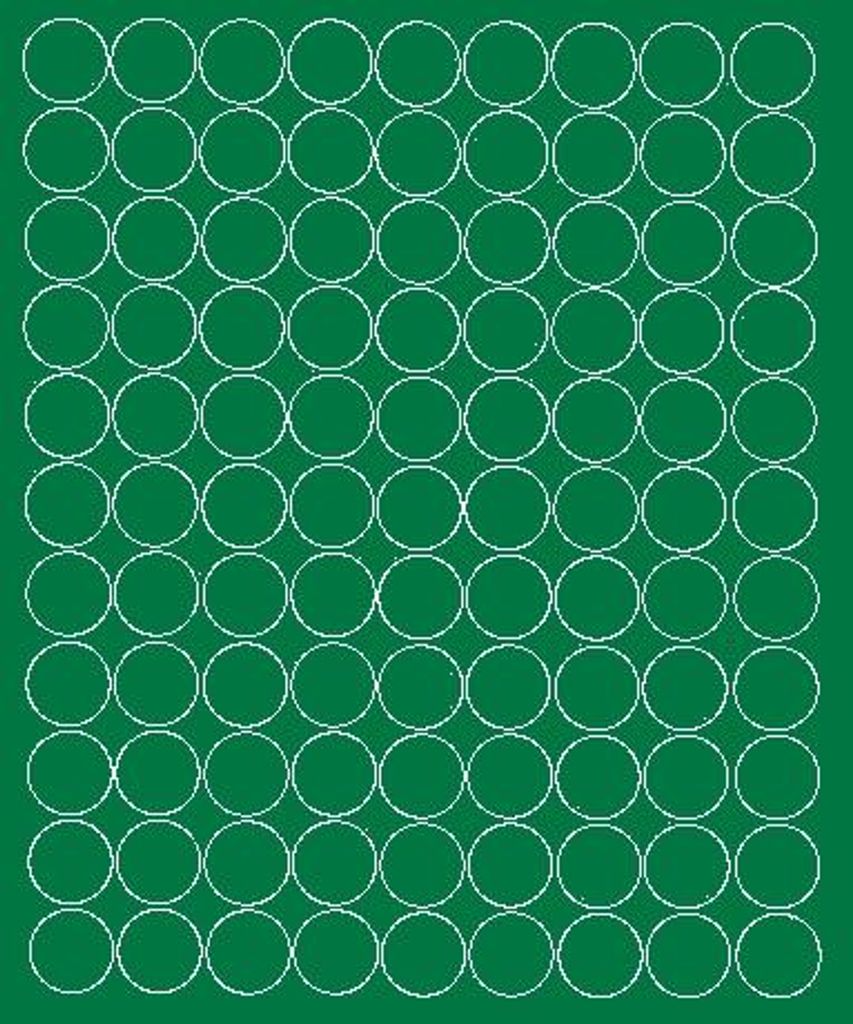 Runde Aufkleber, 2 cm Durchmesser, Punkte, 99 Stück, grün glänzend