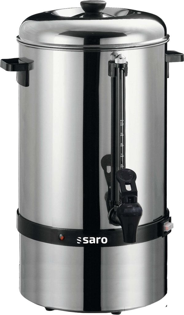 SARO Kaffeemaschine mit Rundfilter Modell SAROMICA 6010 Kaffeemaschine, Edelstahl, Zapfhahn, Peilglas, Kaffee, Büro, Hotel, Café, Altenheim