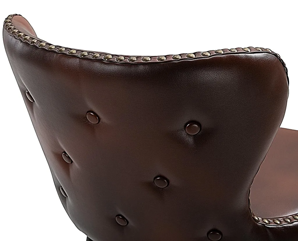 Tabouret Marron en Polyuréthane Résistant - Assise Confortable de Bar