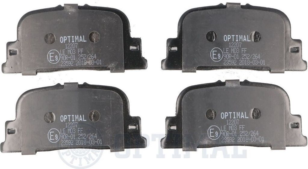 OPTIMAL Bremsbeläge Satz Hinten Bremsklötze für TOYOTA PRIUS Liftback (NHW20) BP-12207