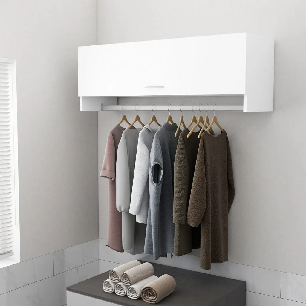 Armadio in Legno Multistrato Bianco 100cm - Qualità The Living Store