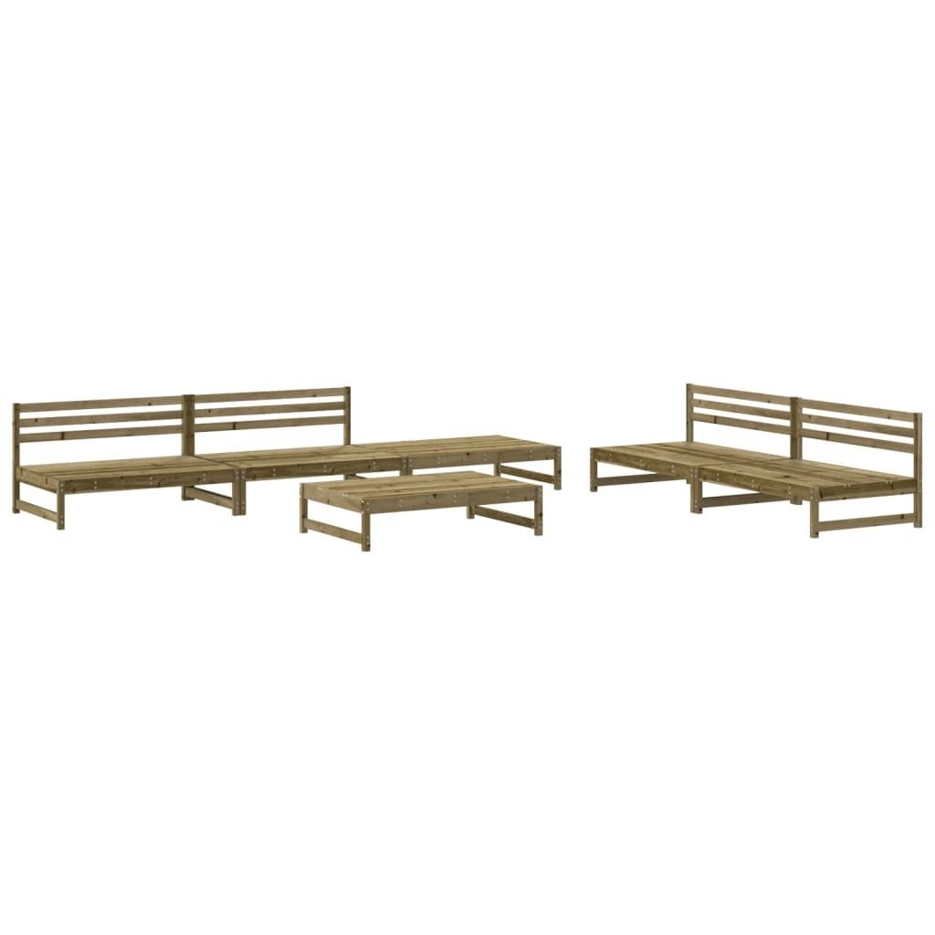 "SALE 2026" 6-tlg. Garten-Lounge-Set - elegantes Design - Sitzgruppe/Gartengarnitur - Imprägniertes Kiefernholz - Terassenmöbel DEMöbel136626