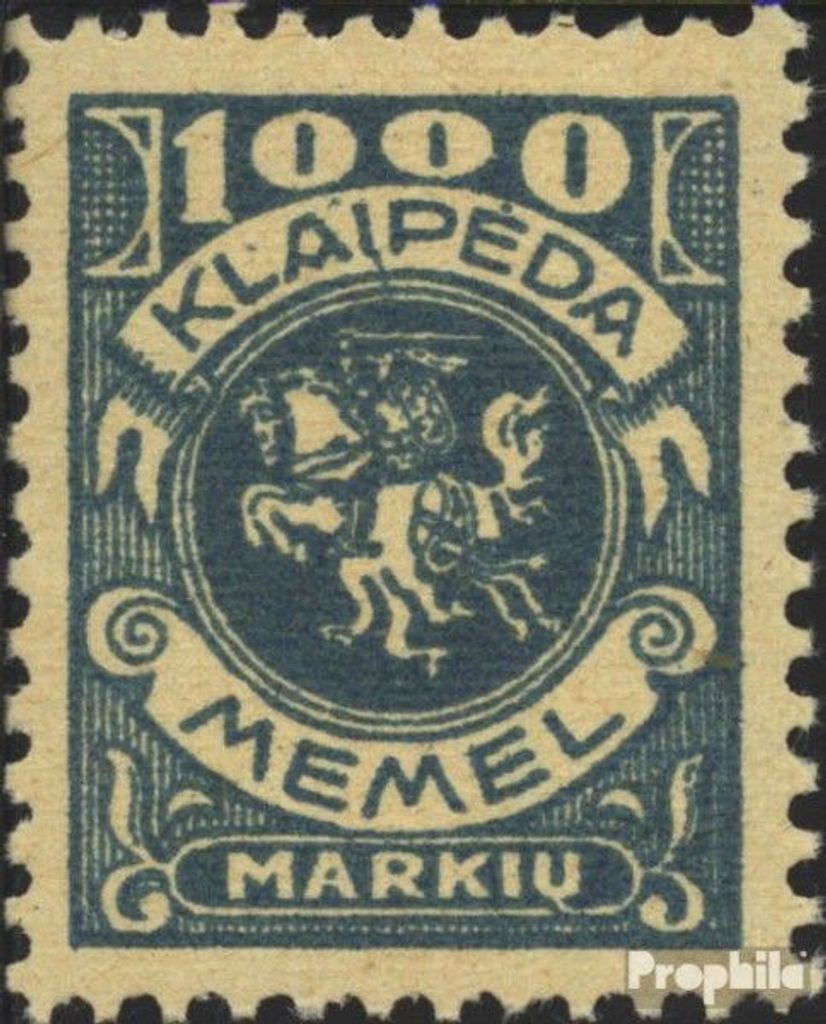 Briefmarken Memelgebiet 1923 Mi 150 postfrisch Wappenreiter