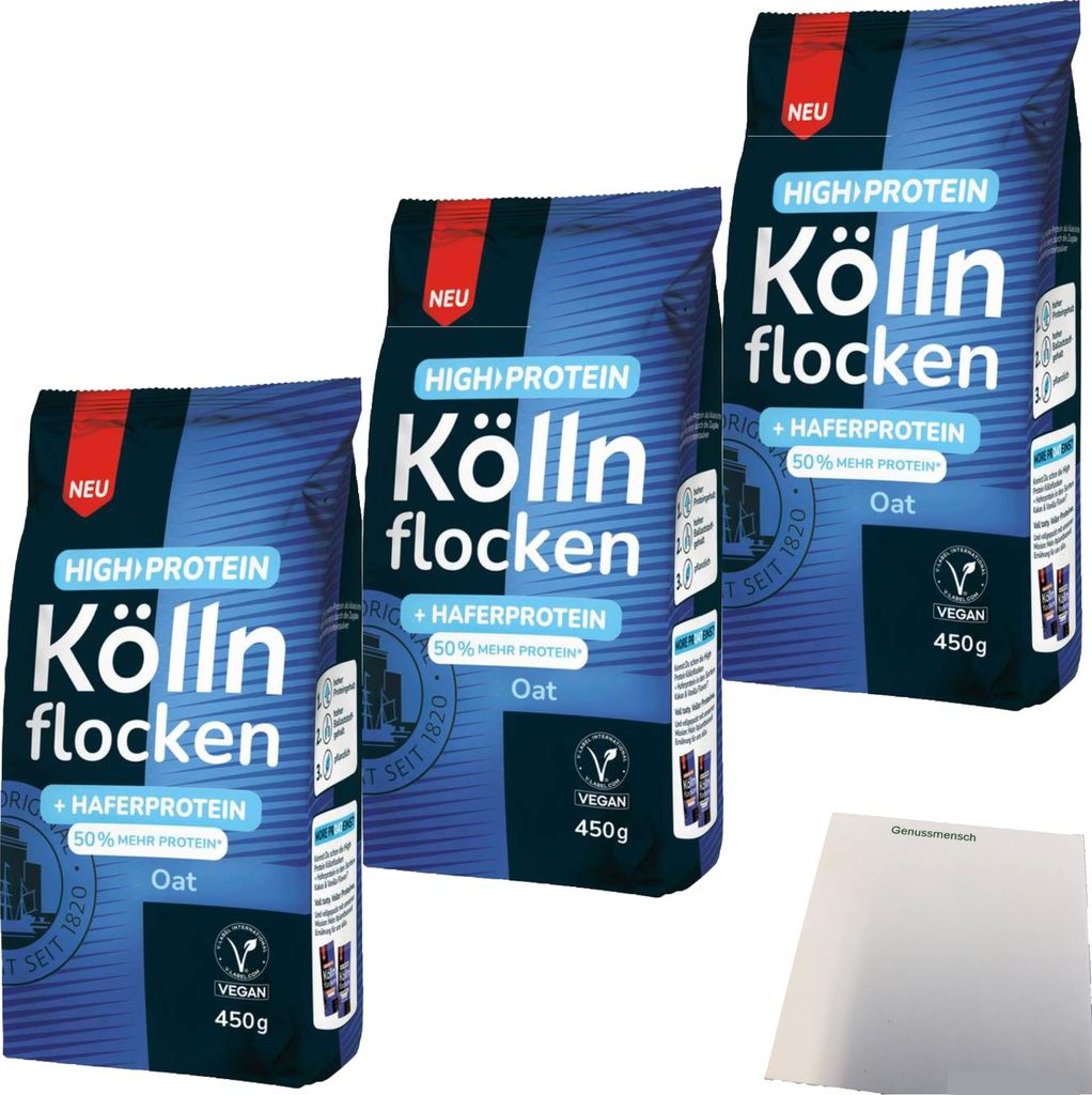 Kölln High Protein Köllnflocken Oat 3er Pack (3x450g Produktbild 