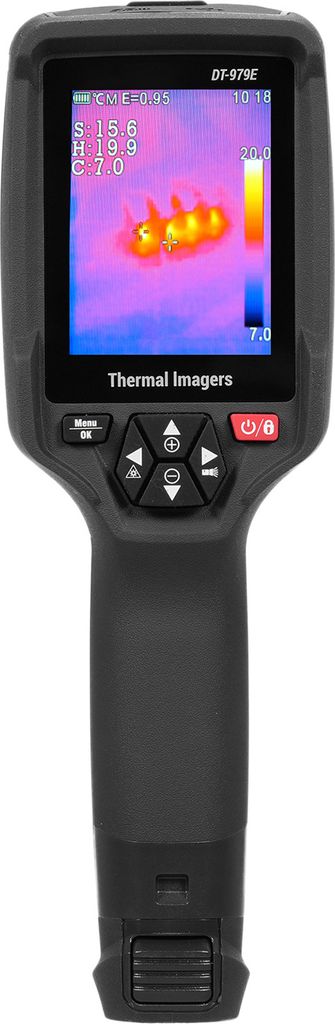 Waermebildkamera, 120 x 90 IR-Aufloesung, Handheld-Infrarot-Waermebildkamera, 50 Hz Bildfrequenz, wiederaufladbar, 32 GB Micro SD, 2 Meter Fallfest...