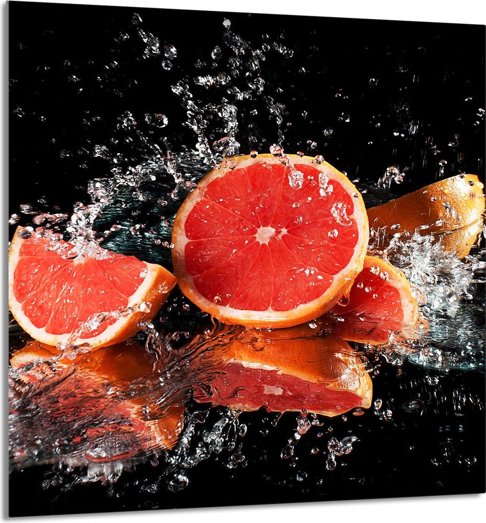GLASPLATTE FÜR KÜCHE 60x65 Grapefruit