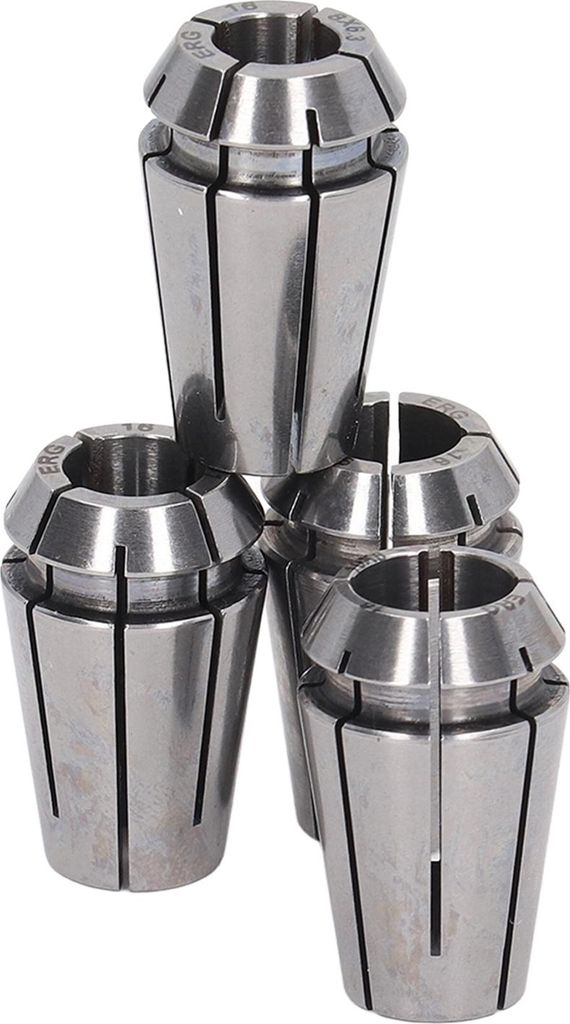 4-teiliges Spannzangenfutter aus Federstahl, hochpräzise ERG16 Drehmaschinen-Spannzange für Bohren, Fräsen und Reiben