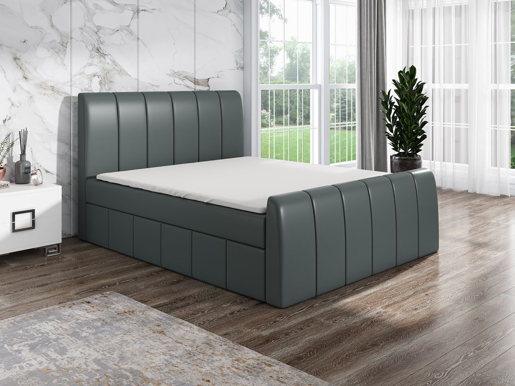 Boxspringbett IKA 140x200 mit 2 Bettkästen, Bonell-Matratze und Topper. Möbel vom Hersteller- Handarbeit! Bett Komplett-Set mit Matratze, Bettkas...