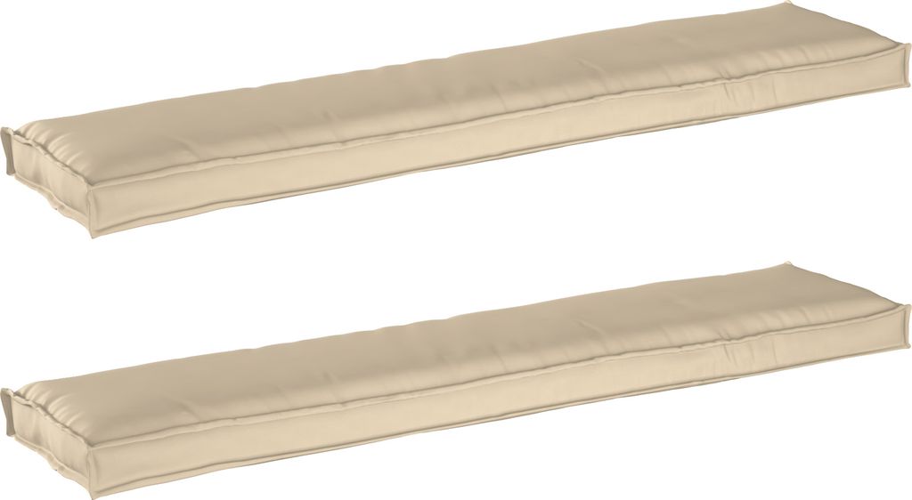 Eleganten-Stil Palettkissen für Bank 2 Stück Beige 180x40x8 cm Oxford- Gewebe - Gartenmöbelauflagen DE45475