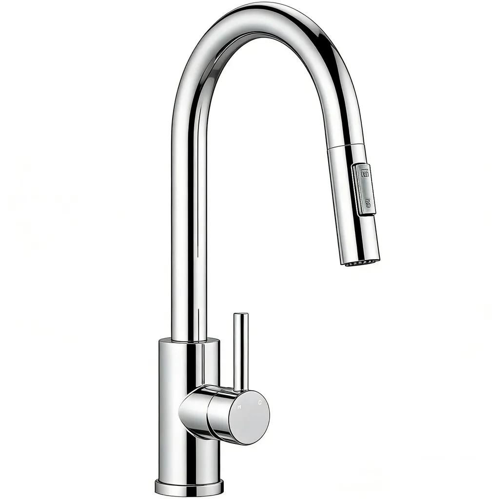 AICA Spültischarmatur Ausziehbar Säulenbrause Wasserhahn Produktbild 