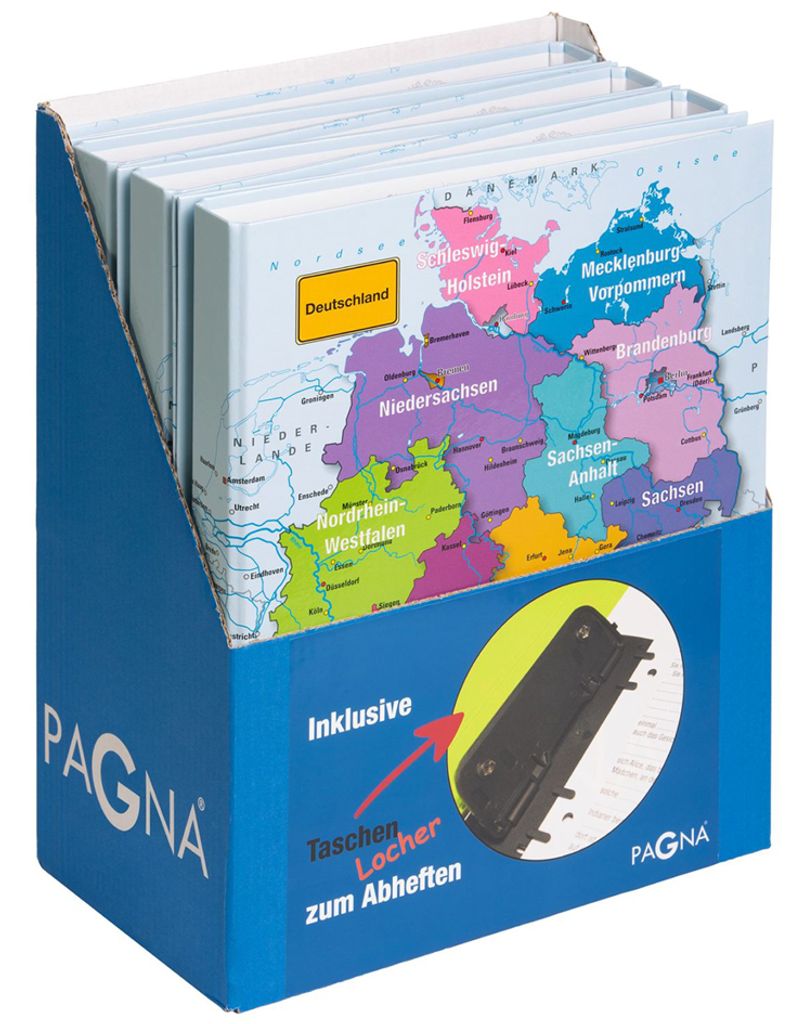 PAGNA Ringbuch "Deutschland" A4 mit Locher im Display