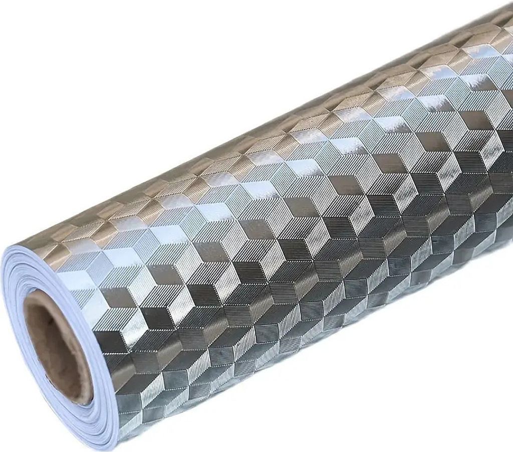 Küchenfolie - Selbstklebende Hitzebeständige Spritzschutz Aluminium Folie, DIY - ALUMAX Silber