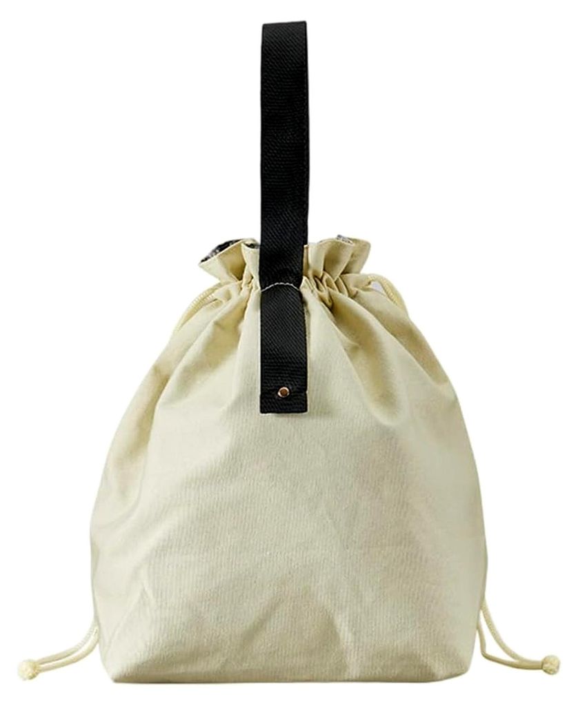 Lunch Tasche, 9L Kleine Picknicktasche, Isolierte Lunchtasche aus Segeltuch mit Kordelzug