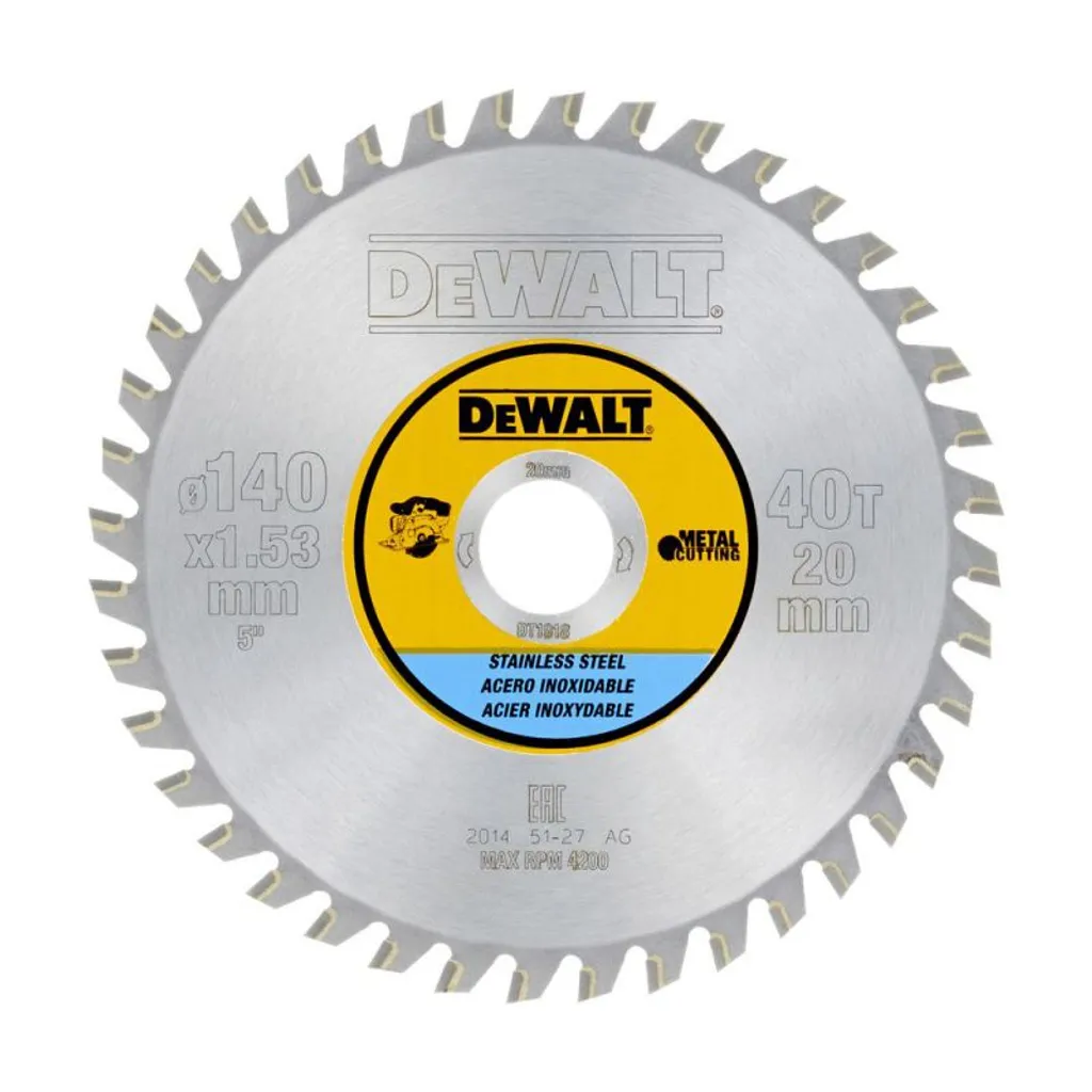 DeWalt DT1918-QZ Lame de scie circulaire 140x20mm 40 dents TFZ