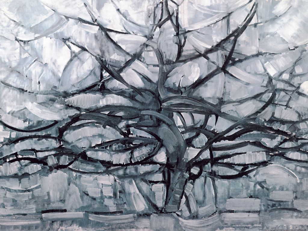 Piet Mondrian Kunstdruck Bild - Der Graue Baum, 1912 (60 x 80 cm)