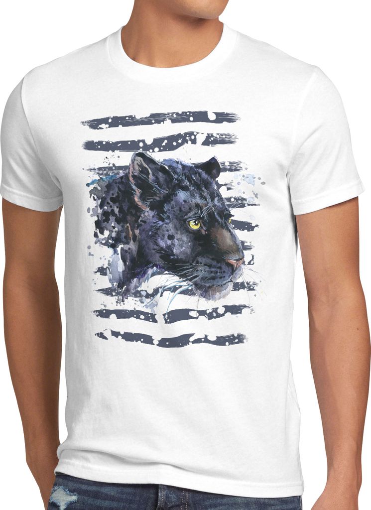 style3 Schwarzer Panther Herren T-Shirt berglöwe zoo dschungel