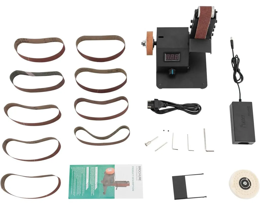 Mini-ponceuse à bande électrique 350W réglable avec mandrin de précision - 4