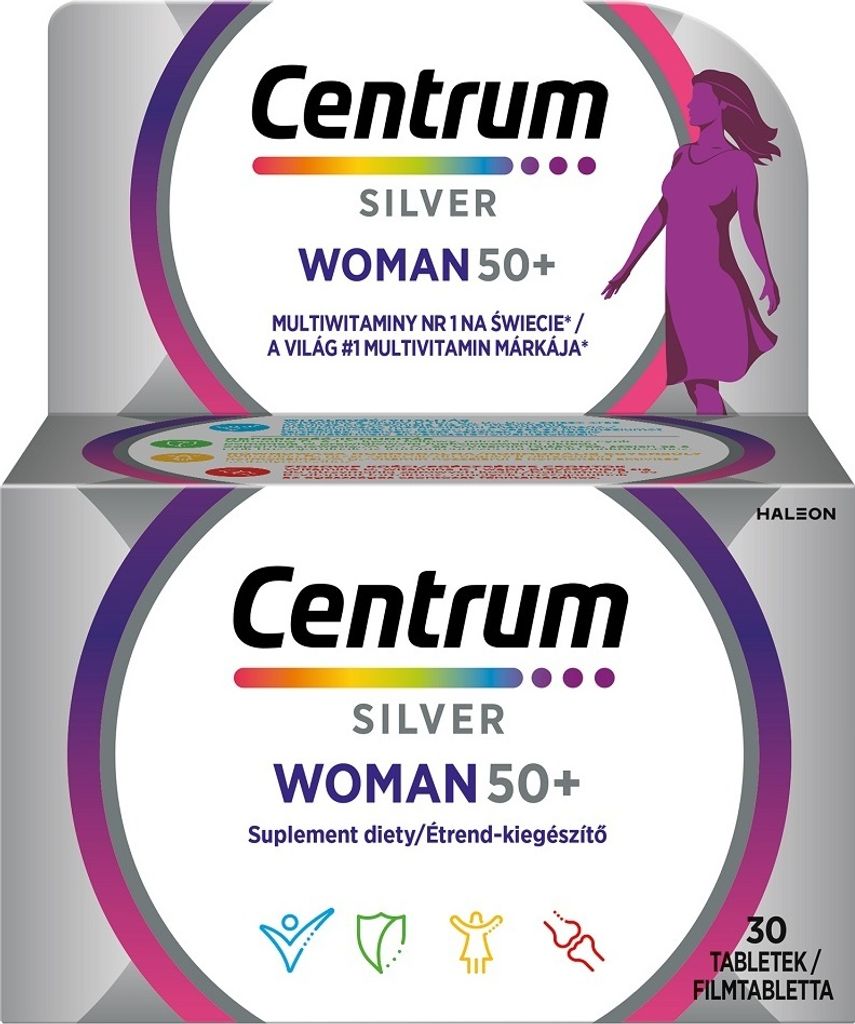 Centrum Silver Frauen 50+ Multivitamine, 30 Tabletten Produktbild 
