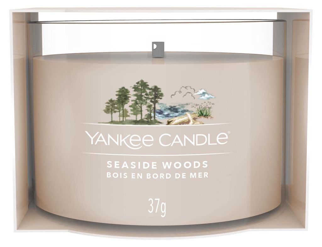 Yankee Candle Seaside Woods, Rund, Braun, Zitrus, Produktbild 