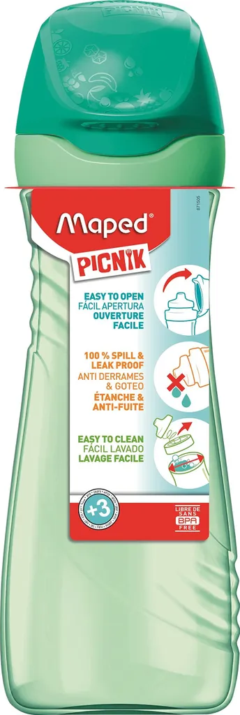 Borraccia Maped Picnik Origins Verde 580ml - Anti-perdita e Lavabile