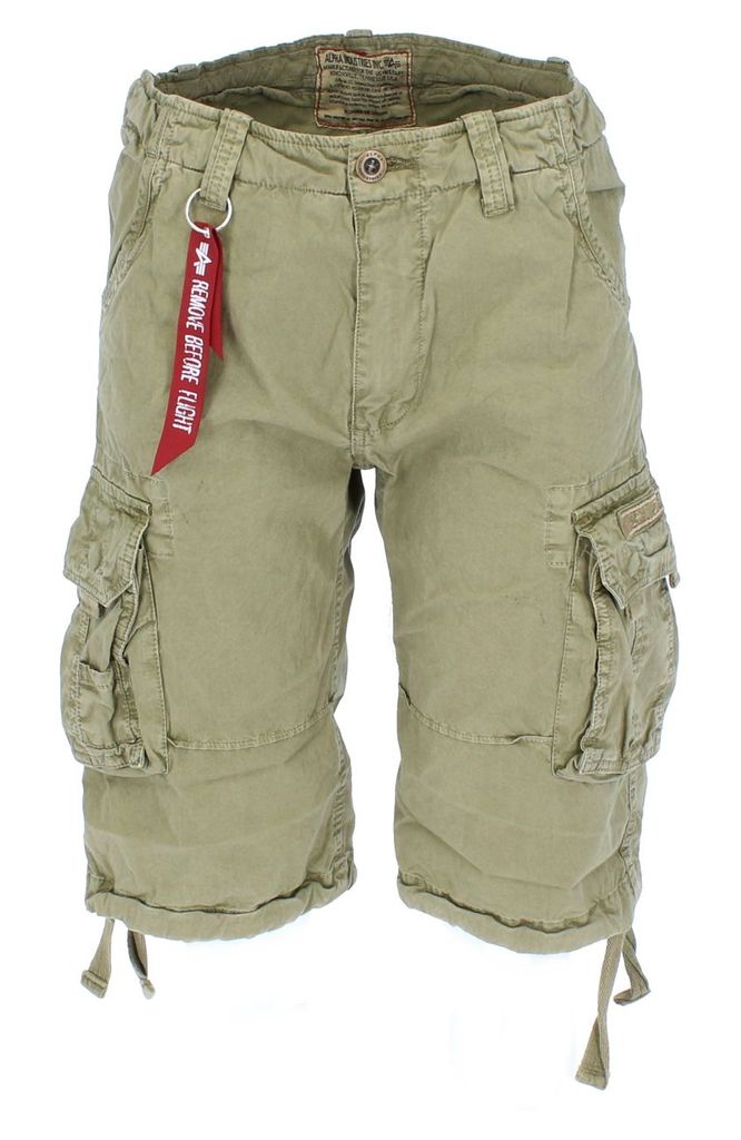 Alpha Industries Jet Short Herren Cargo-Shorts, Farbe:Light Olive, Kurze Hosen:W33