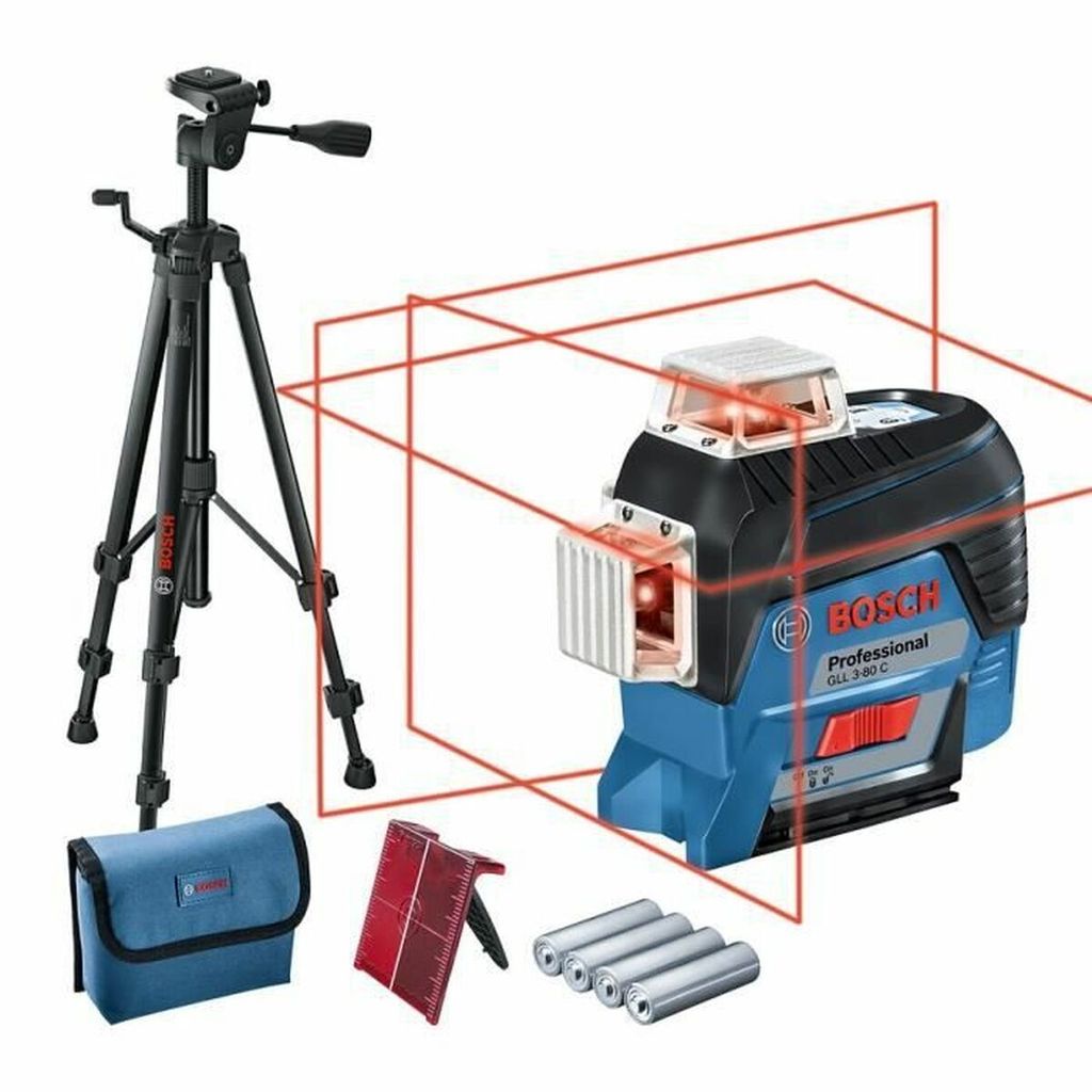 Laser à ligne GLL 3-80 C, 4 piles LR6 de 1,5 V + trépied de Image du produit 