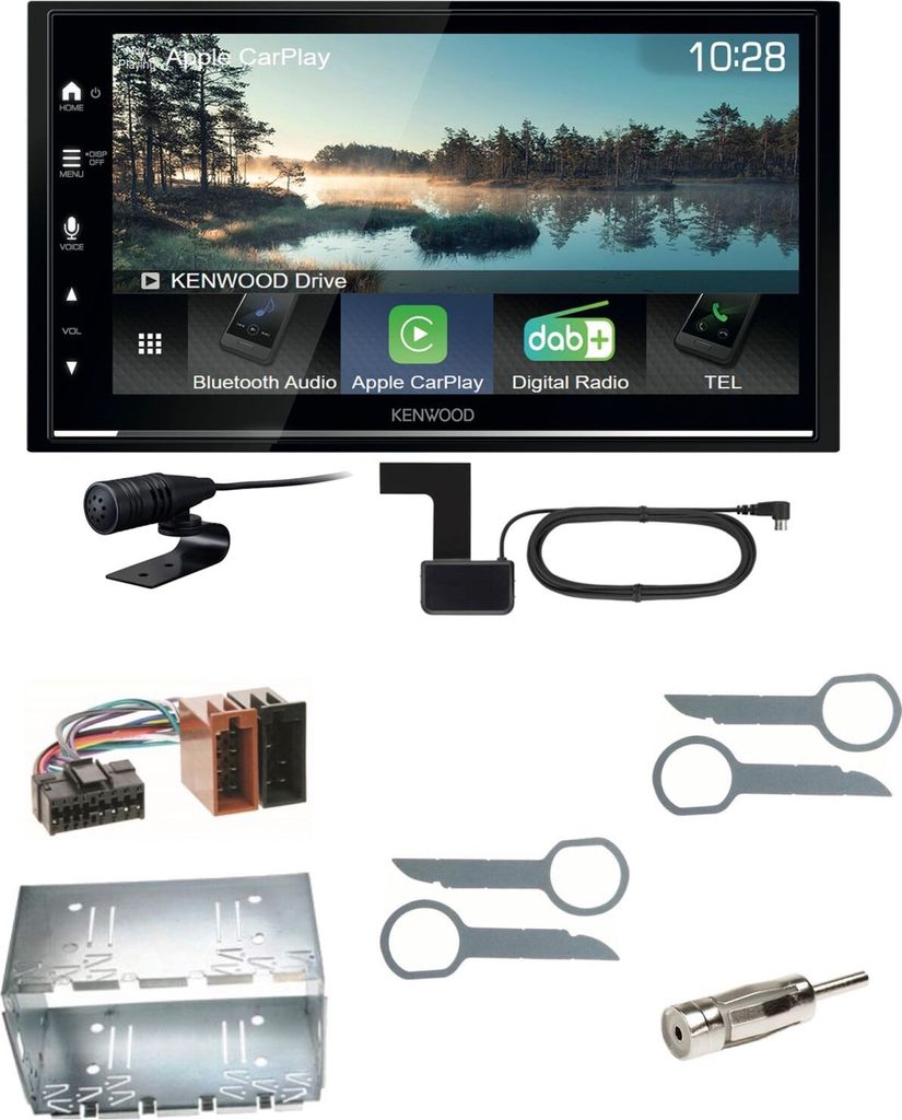 Kenwood DMX7722DABS Android Auto CarPlay Einbauset für Mercedes ML W163