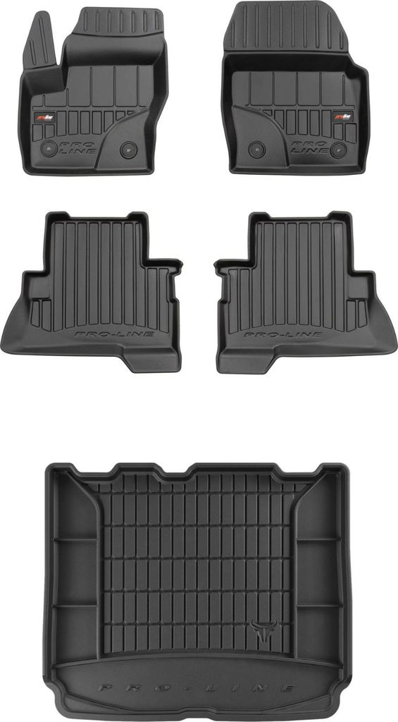 FROGUM Gummimatten Auto Fußmatten + Kofferraummatte für Ford Kuga II 2013-2019