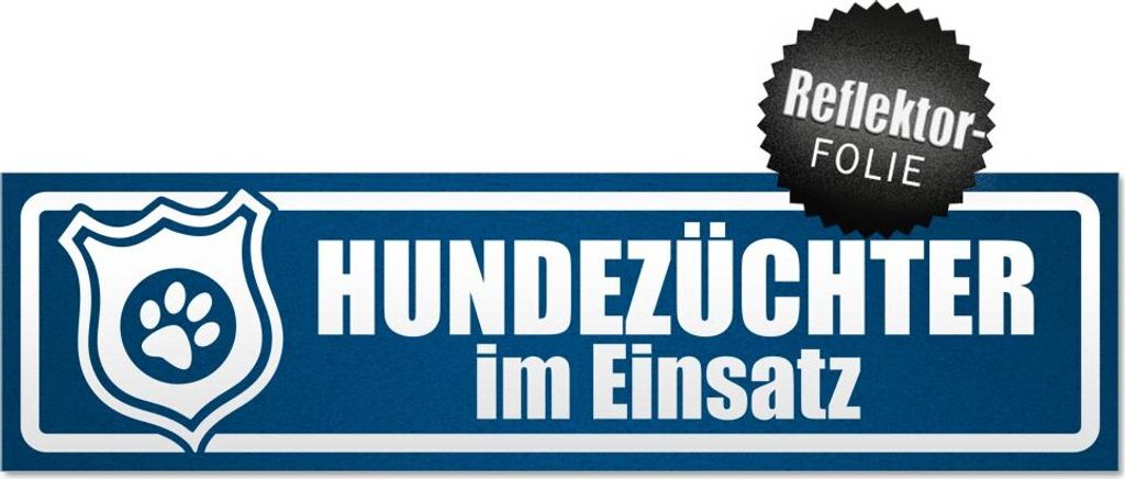 Hundezüchter im Einsatz invertiert Magnetschild Schild magnetisch