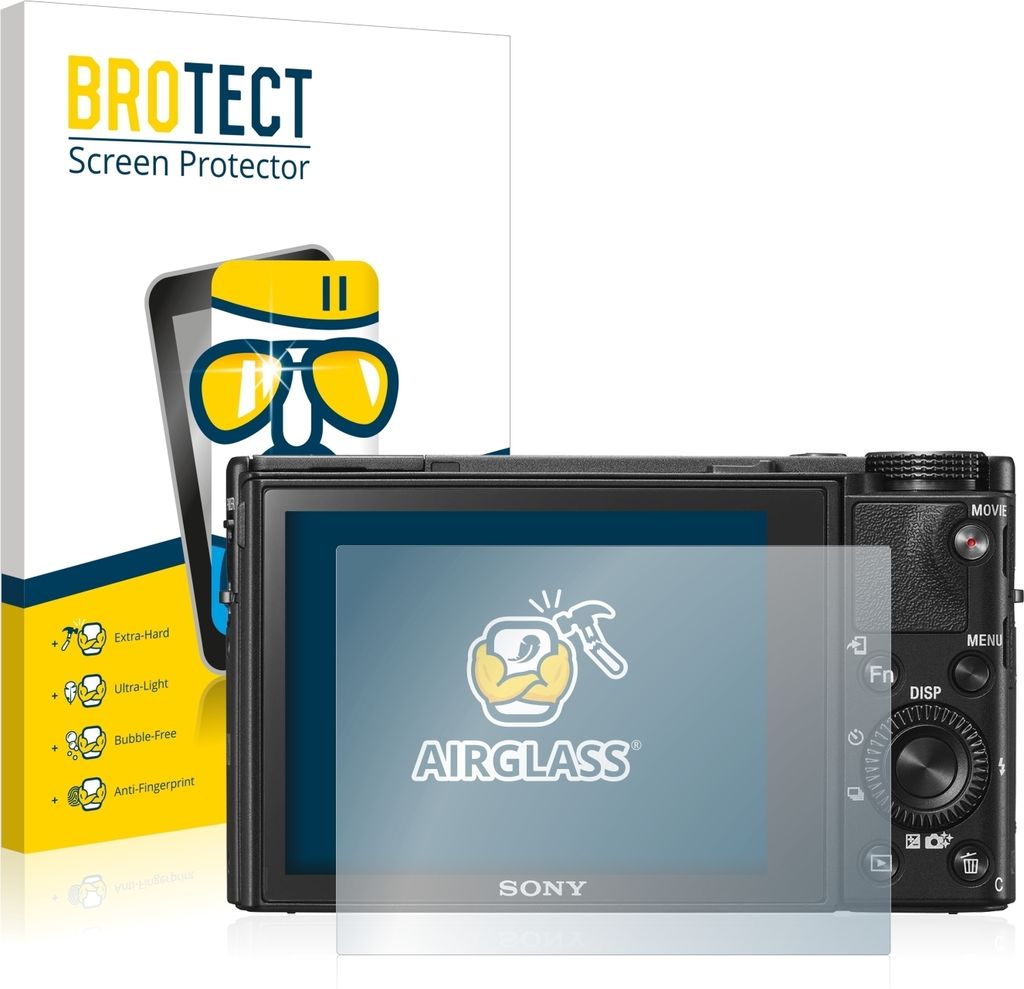 BROTECT Schutzglas für Sony Cyber-Shot DSC-RX100 VI Schutzfolie Panzer Folie Glas Display Schutz klar