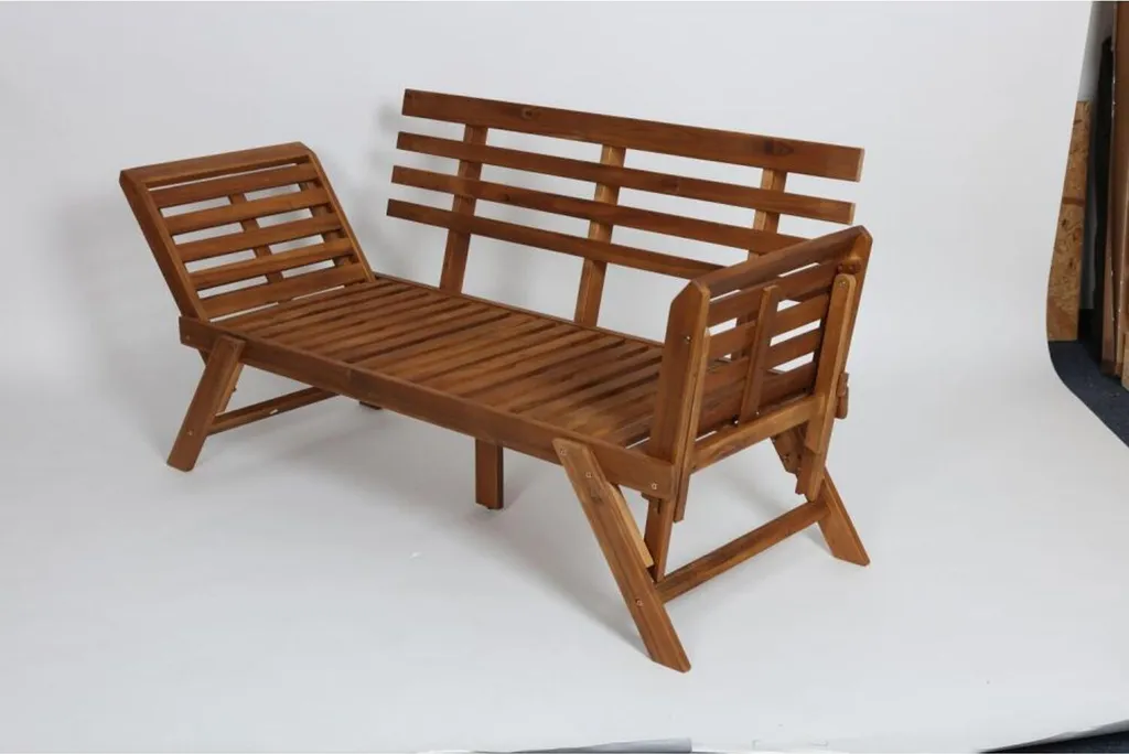 Banc Pliable Acacia 196cm - Solution gain de place pour Jardin - 5