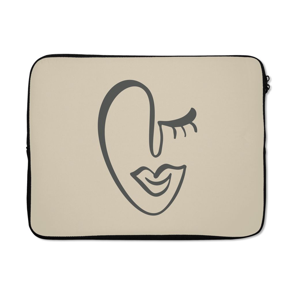 MuchoWow Laptop Hülle 15 Zoll Frau - Gesicht - Lippen Laptoptasche - Laptoptasche - Sleeve - Rundum-Schutz