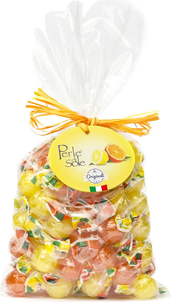 Perle di Sole, caramelle dure al gusto di limone e arancia Immagine del prodotto 