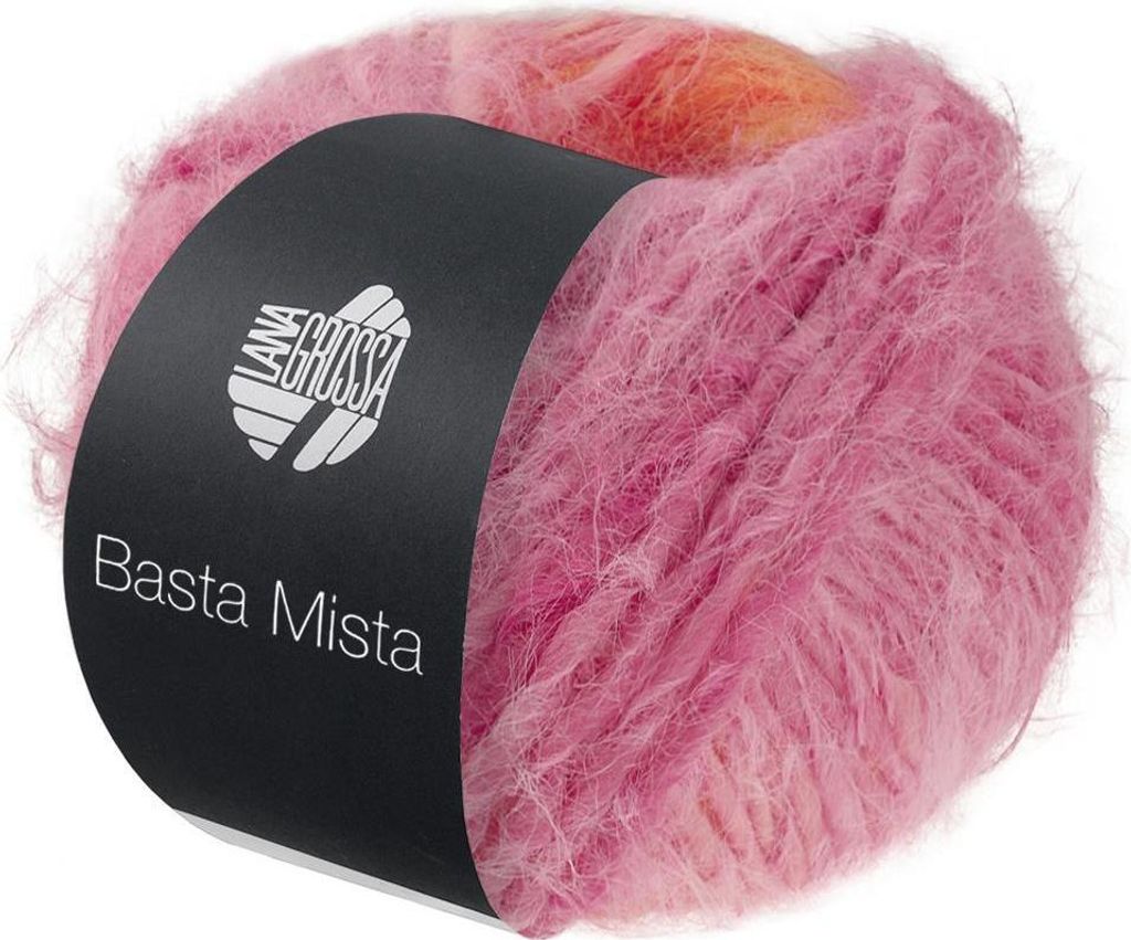 Lana Grossa - Basta Mista 0111 pfirsich apricot orange rosa pink fuchsia